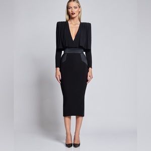 Zhivago The Will Cape Dress MIDI Black Size 4 — New with tags— FITS LIKE SIZE 2